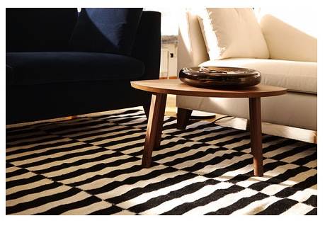 The striped Stockholm rug from Ikea.